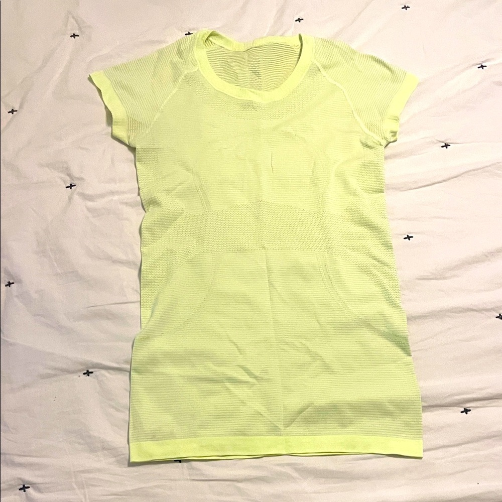 Neon Yellow Short Sleeve Lululemon Swiftly Tech